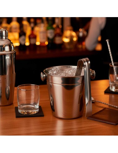 Balde de Gelo Inox 1,2L com Pegador Drinks Bar...