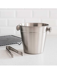 Balde de Gelo Inox 1,2L com Pegador Drinks Bar Bartender 2