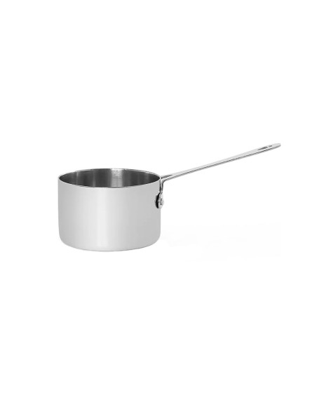 Panela Mini Cabo Aço Inox Entrada Molho Couvert Buffet 250ml