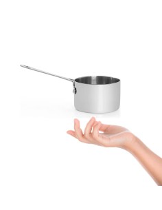 Panela Mini Cabo Aço Inox Entrada Molho Couvert Buffet 250ml