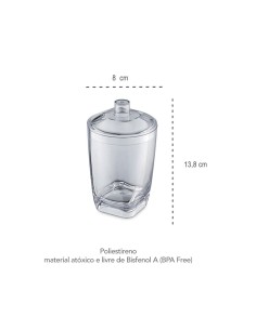 Porta Algodao Acessorio de Banheiro Verde Claro 300ml 2