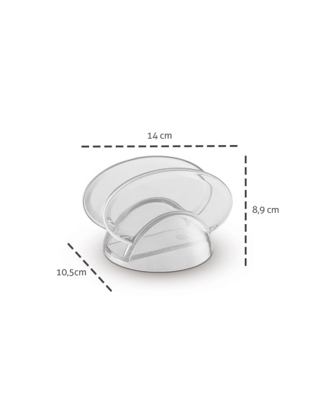 Porta Guardanapo de Mesa Vermelho Translucido