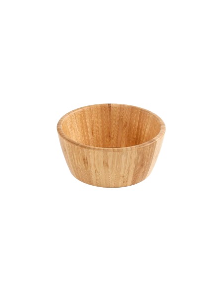 Tigela Bowl Saladeira Bambu Natural Fruteira Redonda 20cm
