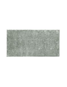 Tapete Antiderrapante Cinza Fio Prateado Banheiro 60x120cm
