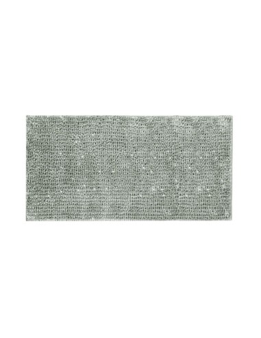 Tapete Antiderrapante Cinza Fio Prateado...