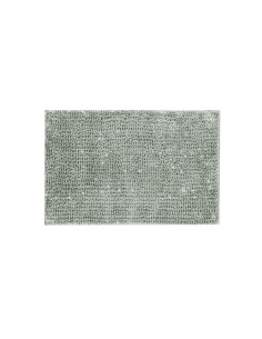 Tapete Antiderrapante Cinza Fio Prateado Banheiro 50x70cm