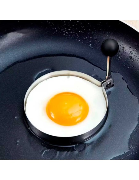 Molde para Ovo Frito Redondo Forma Aço Inox Lanchonete 8,5cm