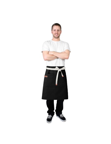 Avental de Cintura Preto Algodao Bar Garcom Cafe Restaurante