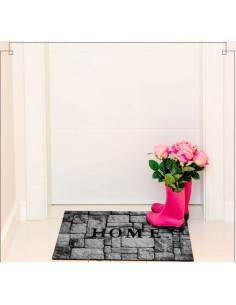 Capacho Tapete de Porta Entrada Home Cinza 40x60cm 2