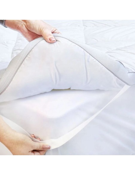 Capa Colchao Pillow Top CASAL Toque Plumas Macio Branco