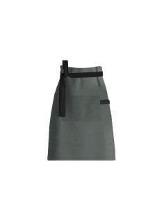 Avental de Cintura Cinza e Preto Cafeteria Barista Unissex