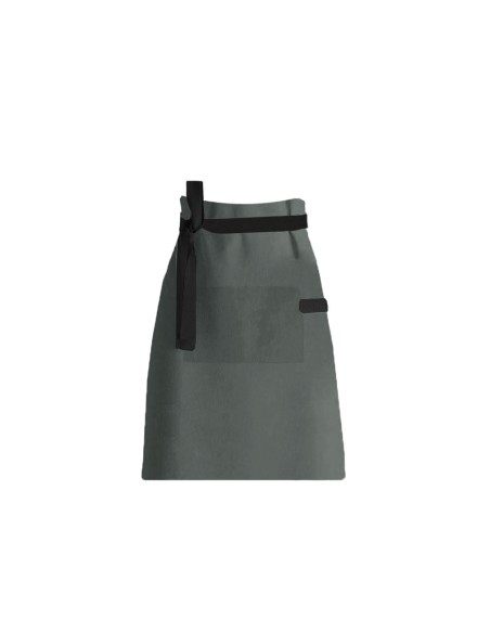 Avental de Cintura Cinza e Preto Cafeteria Barista Unissex