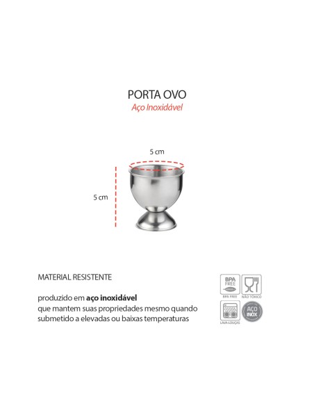 Porta Ovo Mini Taça Suporte Buffet Aperitivo Canape Inox