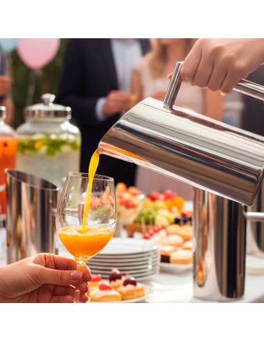 Jarra de Suco Agua Aço Inox Bar Festa Buffet...