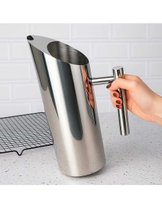 Jarra de Suco Agua Aço Inox Bar Festa Buffet Restaurante 1L 2