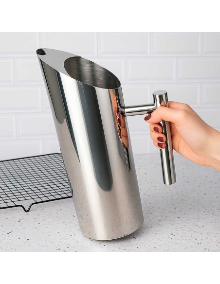 Jarra de Suco Agua Aço Inox Bar Festa Buffet Restaurante 1L