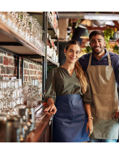 Avental de Cintura Jeans Barista Chef Garçom...