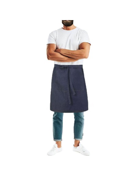 Avental de Cintura Jeans Barista Chef Garçom Bartender