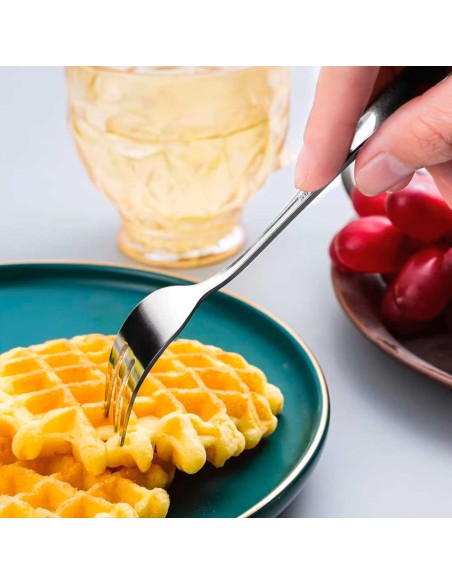 Garfo de Sobremesa Bolo Talheres Aço Inox Bar Buffet 6un