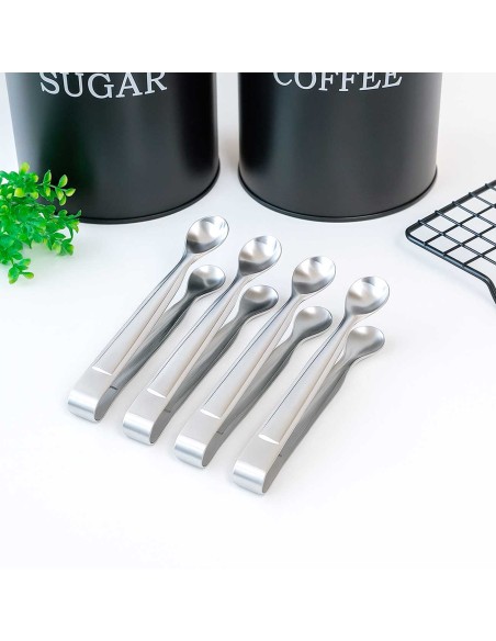 Pegador Frios Gelo Açucar Mini Pinça Inox Bar Buffet 4un