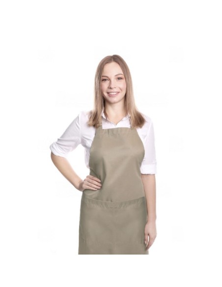 Avental Caqui Profissional Bege Chef Barista Bartender