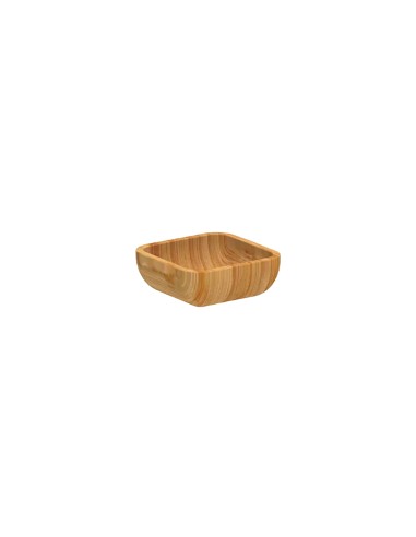Tigela Bowl Mini Quadrado Bambu Bar Mesa Servir Petisco 12cm