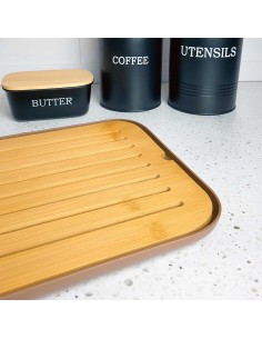 Tabua Migalheira Bambu Marrom Bandeja Mesa Paes 33cm 2