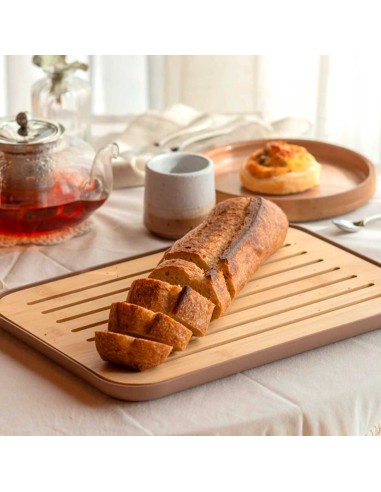 Tabua Migalheira Bambu Marrom Bandeja Mesa Paes...