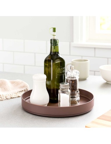 Organizador Giratorio Redondo Marrom Multiuso...