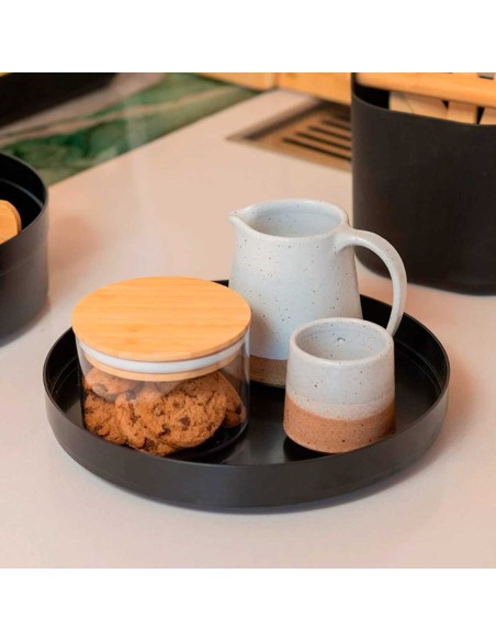 Organizador Giratorio Redondo Preto Multiuso Porta Temperos