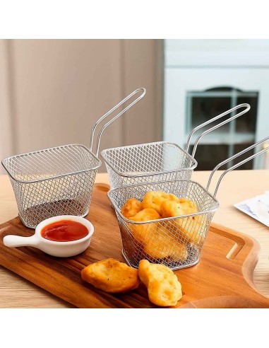 Cestinha Inox Fritas Servir Porçoes Petiscos...