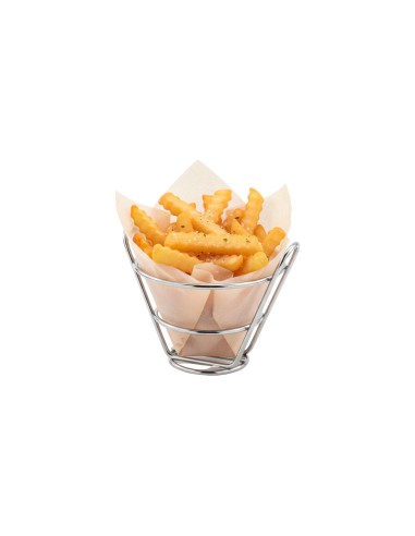 Cestinha Inox Redondo Fritas Petiscos Bar Restaurante