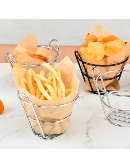 Cestinha Inox Redondo Fritas Petiscos Bar Restaurante