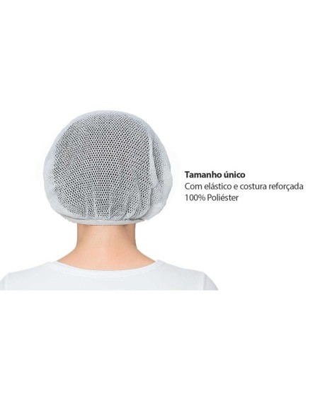 Faixa Cabelo Turbante Azul Marinho Touca Redinha Branca Cozinha