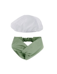 Faixa Cabelo Turbante Verde Touca Redinha Branca Cozinha 2