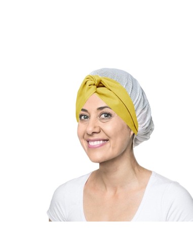 Faixa Cabelo Turbante Amarelo Touca Redinha...