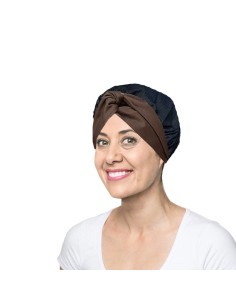 Faixa de Cabelo Turbante Marrom Touca Redinha Preta Cozinha