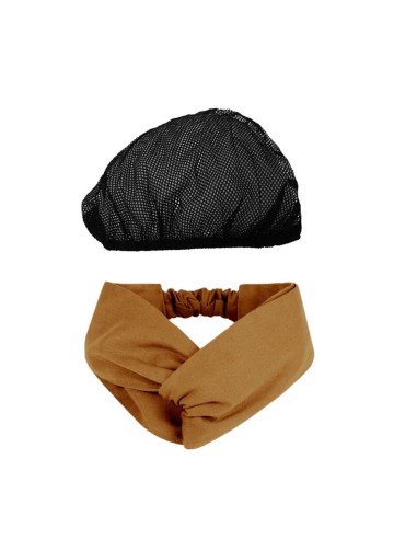 Faixa Cabelo Turbante Mostarda Touca Redinha...