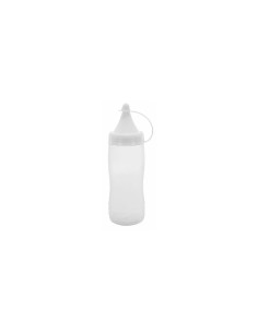Bisnaga Transparente Tubo Bico Fino Plastico Molhos 240ml