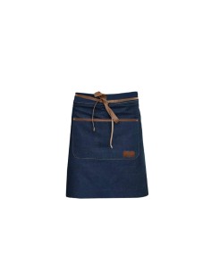 Avental de Cintura Jeans Couro Bar Chef Bartender...