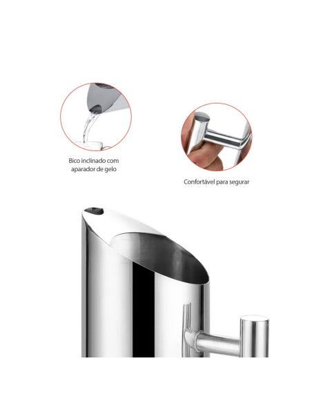 Jarra de Suco Agua Aço Inox Bar Festa Buffet Restaurante