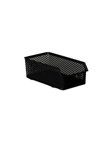 Cesta Empilhavel Organizador Multiuso Preto Cesto Armario