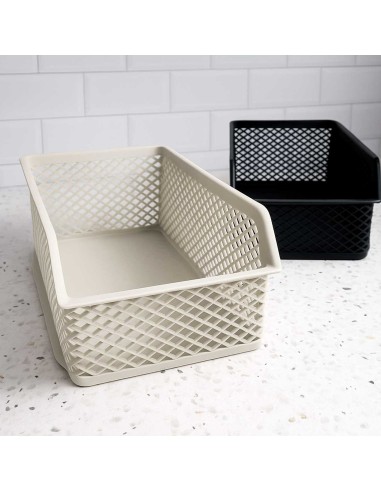 Cesta Empilhavel Organizador Multiuso Creme...