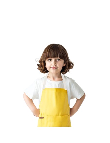 Avental Infantil Amarelo Criança Algodao...