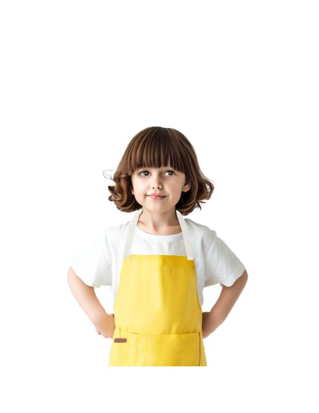 Avental Infantil Amarelo Criança Algodao Cozinha Pintura Kids