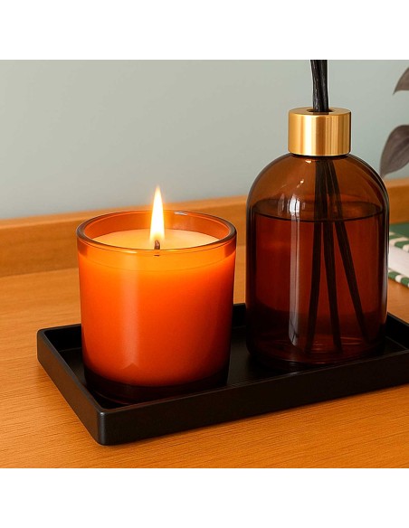 Bandeja Retangular Mini Preta Servir Sushi Petiscos 17cm