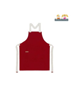 Avental Infantil Vermelho Criança Algodao Cozinha Pintura