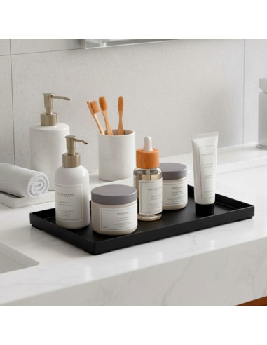 Bandeja Retangular Preta Multiuso Servir Frios...