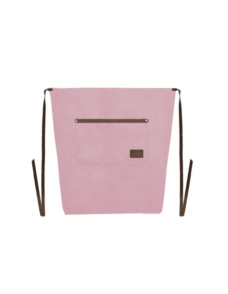 Avental de Cintura Rosa Couro Marrom Confeitaria Doceria SPA