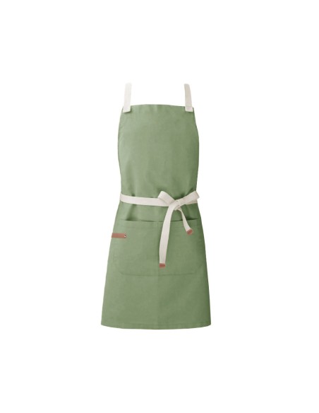 Avental Verde Cha Matte Algodao Cafeteria Bar Vegano